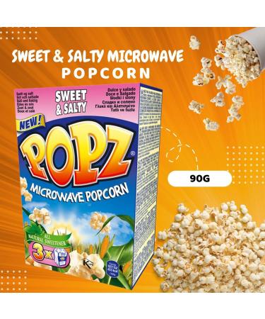 Popz Microwave Popcorn Pick N Mix - Choose From 4 Flavours | Sweet Salty Butter Sweet & Salty Flavour Zero Trans Fat Popping Corn - Pack of 3 90 g (Pack of 3) - Buy Online on GoSupps.com