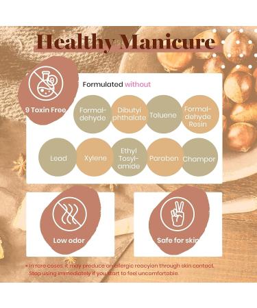 Beetles Gel Nail Polish Set - Roasted Chestnuts Collection: 6 Fall/Winter Colors in Chocolate Brown, Khaki, Gold Glitter & Yellow Beige - Mother's Day Gift - Buy Online on GoSupps.com