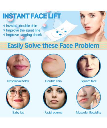 Invisible Face Lift Tape - 100 PCS Face & Neck Tapes for Instant Facelift, Double Chin & Jowls - Waterproof & Makeup Friendly - Buy Online on GoSupps.com