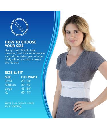 NYOrtho Elastic Rib Support Belt - Female Torso Compression Binder for Natural Healing - 30-45 Inch - Pack of 1 - Buy Online on GoSupps.com