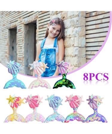 Girls Hair Clips Sparkly Mermaid Hair Clips Children Hairpin Cute BB Barrettes Hair Accessories Kids Hairpins Hair Clips Mermaid Bow Headband for Women Kids Baby Teenagers Girls Multicolor (A) - Buy Online on GoSupps.com