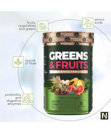 Nutrology TRIPACT Protein Powder 7-in-1 Meal Replacement Shake Vanilla Latte Cinnamon (40 Servings) & Greens & Fruits Powder-Naturally Sourced Superfood Vanilla Cinnamon (30 Servings) - Buy Online on GoSupps.com