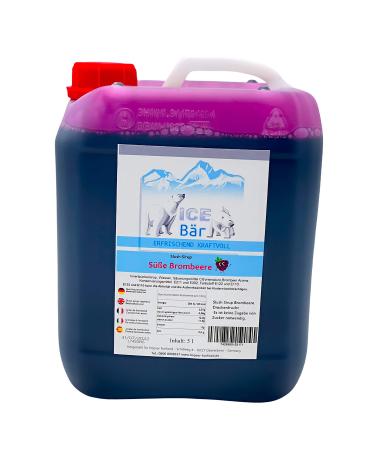 Ice B r slush syrup 12 fruity varieties 5 liter concentrate |Taste blackberry |Slushy Maker ICE for ice cream for your own beverage syrup