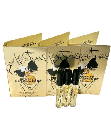 Marc Jacobs Perfect INTENSE Sample Women Perfume Spray 1.2 ml / 0.04 oz - set of 3 Perfect Intense 0.03 Fl Oz (Pack of 2)
