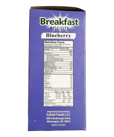 Sobisk Blueberry Breakfast Cookies Biscuits - 6 Packs, 5.3 oz | Delicious and Nutritious Treat - Buy Online on GoSupps.com
