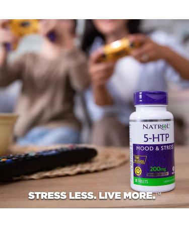 Natrol 5-HTP Time Release Capsules - Promotes Calm & Positive Mood - Drug-Free & Maximum Strength - 100mg, 30 Count - Buy Online on GoSupps.com