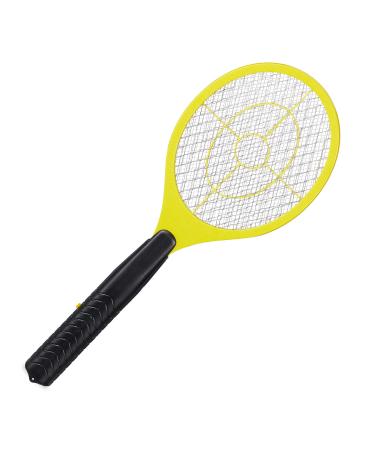 1 x electric fly swatter without chemicals against flies mosquitoes & mosquitos fly swatter yellow Yellow 1 piece