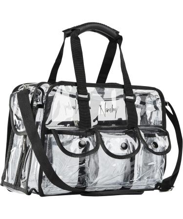 Nanshy Clear Makeup Bag for Artists | Large Travel Organizer with Zipper Handles & Compartments | Durable PVC Storage Solution - Buy Online on GoSupps.com