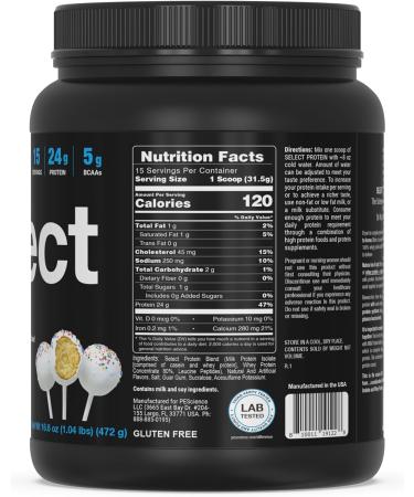PEScience Select Protein Powder, Whey and Casein Blend, Clean Protein Powder for Women and Men, Low Calorie, Low Carb, Keto Friendly, Gluten Free - Cake Pop - 15 Servings - Buy Online on GoSupps.com
