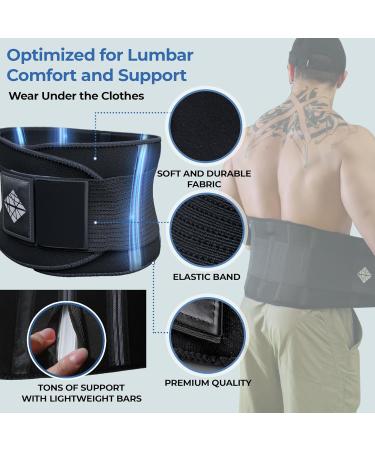 Plus Size Lower Back Brace 4XL | Lumbar Support Belt for Pain Relief | Under Clothes Back Support for Men & Women | Ideal for Big & Tall | Obese & Oversized Back Support 48-55 inch - Buy Online on GoSupps.com