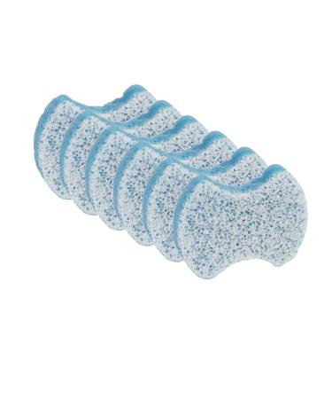 Spongeables Pedi-scrub Foot Buffer, Foot Exfoliating Sponge With Heel Buffer and Pedicure Oil, 5+ Washes, Clean & Fresh Scent, Pack Of 6, Blue , 3x2.25x0.44 Inch (Pack of 6)