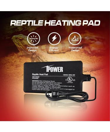 iPower Reptile Heat Pad & Digital Thermostat | Under Tank Heating Mat for Turtles, Lizards & Frogs - Multi Size Options - Buy Online on GoSupps.com