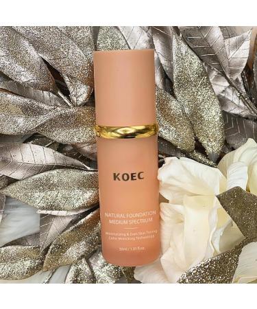 Koec Foundation Koec Natural Foundation Koec Foundation 4 In 1 - Light Spectrum Natural Moisturizing Concealer Foundation Long-Lasting And Waterproof (2PCS) - Buy Online on GoSupps.com