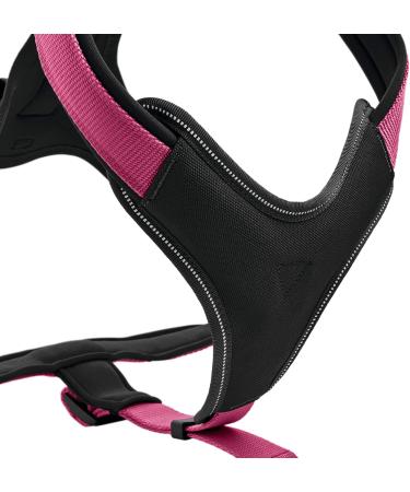 HUNTER NEOPRENE Dog Harness - Padded Nylon for Comfort (M/1 53-65 cm) - Raspberry/Black | Buy Internationally - Buy Online on GoSupps.com