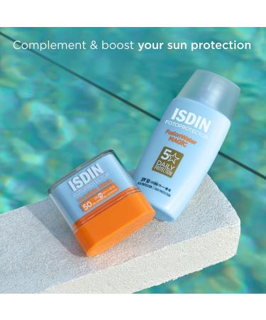 ISDIN Invisible Stick SPF 50 Invisible Sunscreen Stick for Sensitive Areas that is Applied Comfortably 10 gr - Buy Online on GoSupps.com