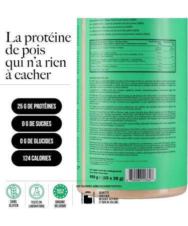 NAKED Pea Isolat de prot ine de pois Prot ine v g tale v g tarienne et v gane. Facile dig rer sans OGM sans lactose sans soja et sans gluten 450 g 15 doses Sans saveur 450g (Paquete de 1) - Buy Online on GoSupps.com