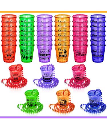 Hicarer 12 Pcs Shot Glass Beaded Necklace Pack - Naughty Bachelorette Party Favors for Adults and Teens - 6 Styles - Buy Online on GoSupps.com