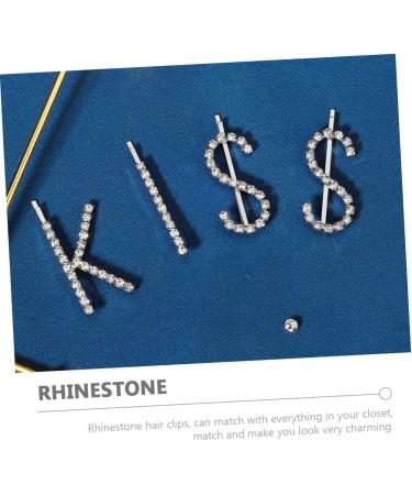 FRCOLOR 5 Sets Kiss Hairpin Letter Barrettes Hair Accessories for Small Hair Barrettes Hair Styling Clips Metal Hair Claw Kid Hair Clips Letter Hair Rhinestones Decorate Girl Child - Buy Online on GoSupps.com