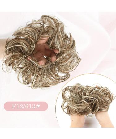 Vlasy Messy Bun Hair Piece Curly Wavy Scrunchies Extensions Chignon Accessory Updo - 35g F12/613 - Buy Online on GoSupps.com