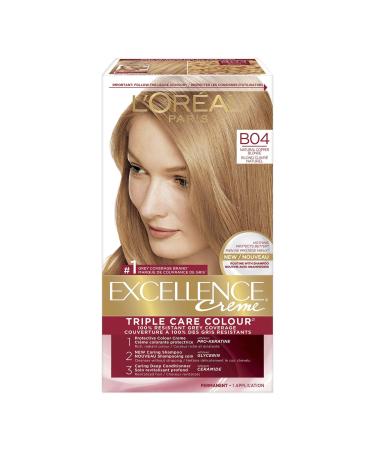 L Or al Paris Excellence Cr me Permanent Hair Colour B04 Natural Copper Blonde 1 EA B04 Natural Copper Blonde Cream formula