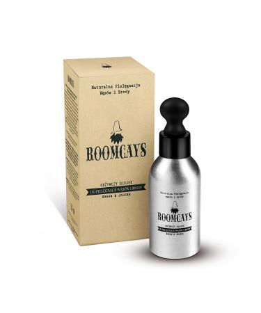 Roomcay's beard oil men with argan oil and jojoba oil 50 ml - intensive beard care for a well -groomed beard - Beard Oil with male fragrance - moisturizing facial care men