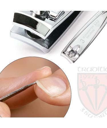 Three Swords Nail Clippers Set 'CLIP' - Fingernail & Toenail Clippers in Leather Case (NXM) - Premium Quality Grooming Tools for Men & Women - Buy Online on GoSupps.com