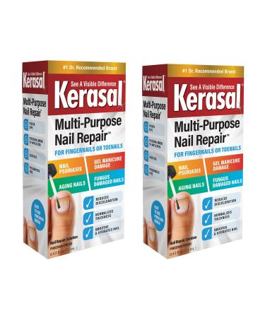 Kerasal Multi-Purpose Nail Repair, Nail Solution for Discolored and Damaged Nails, 0.43 fl oz (2 Pack)