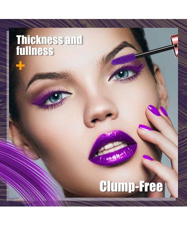 4D Silk Fiber Lash Mascara Set - Black Purple Blue Green Colors with Eyelash Comb | Waterproof, Long Lasting, Thickening & Lengthening | Natural & Non-Toxic - Buy Online on GoSupps.com