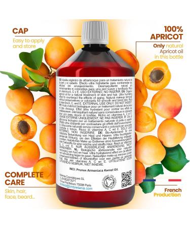 blue & navy Bretania - Organic Apricot Oil 500ml | Anti-aging and Nourishing and Softening | Illuminating Skin Hair - 500ml - Buy Online on GoSupps.com