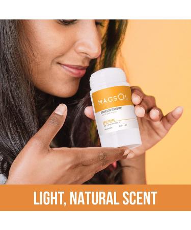 Magsol Magnesium Deodorant - Sweet Orange Scent | 2.8 oz (80 g) - Natural & Long-lasting - Buy Online on GoSupps.com