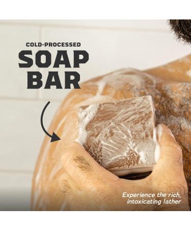 Dr. Squatch Pine Tar Soap 3-Pack for Men - Heavy Grit Natural Bar Soap with Collectible Magnet - Buy Online on GoSupps.com