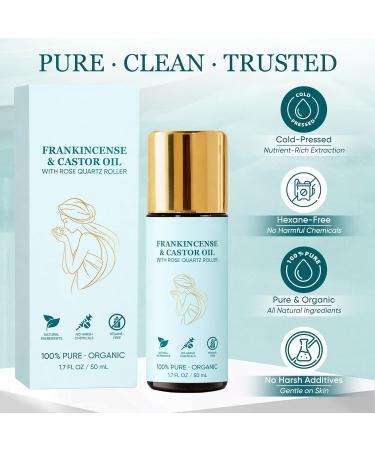 Frankincense and Castor Oil Organic Castor Oil + Organic Frankincense Deeply Hydrates for Plumper Look Supports Elasticity and Collagen Production Smooths Skin Tone and Texture 50ML / 1.7 OZ - Buy Online on GoSupps.com