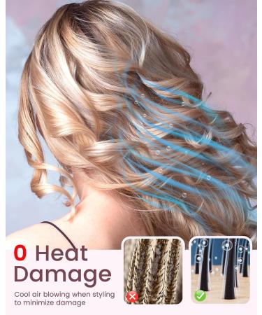 Airflow Thermal Brush - 1.5 Inch Negative Ion Heated Round Brush for Volumizing Curling & Straightening | Fast Heating & Dual Voltage - Midnight Black - Buy Online on GoSupps.com