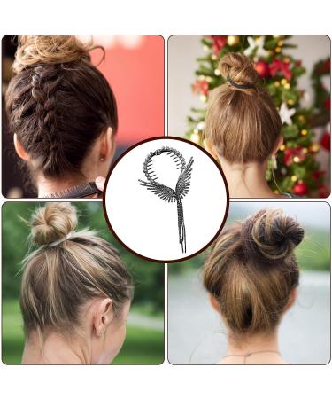 Hair Barrettes Vintage Tassel Claw Clips - Wings Tassel Hair Clips Tassel Crystal Hairpins Bridal Sparkly Rhinestone Fringe Barrettes Angel Wing Ponytail Chain Jewelry Headpieces Buogint Black - Buy Online on GoSupps.com