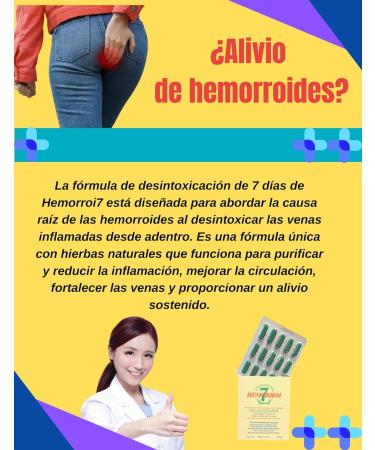 Hemorroi7 - F rmula para Alivio Duradero de Hemorroides en 7 Dias - Buy Online on GoSupps.com