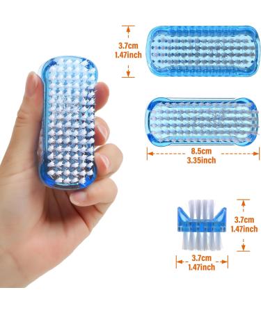 Amathings Double-Sided Hand Washing Brush Set - 3 Universal Cleaning Brushes for Hands & Surfaces (Blue) - Nail & Hand Cleaning Tools - Buy Online on GoSupps.com