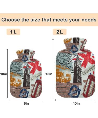 Naanle Vintage London Big Ben Heat Bottle - 2L Large Hot Water Bottle for Bed Hand & Feet Pain Relief | Heat & Cold Therapy - Buy Online on GoSupps.com