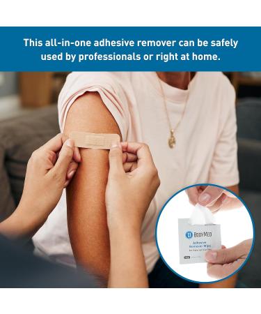 BodyMed Adhesive Remover Wipes - Effective Skin Cleaning Wipes for On-Skin Adhesives Tape and Dressings - 50 Count Box - 1.6 x 3.2 Inch - Buy Online on GoSupps.com