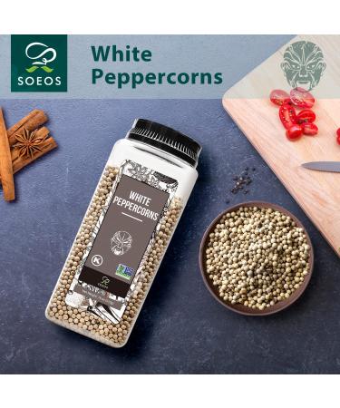 Soeos Premium Whole White Peppercorns 18oz - Grade AAA Non-GMO & Kosher - Strong Aroma and Flavor for Cooking - Bulk Refill for Grinder - 1.13 P - Buy Online on GoSupps.com