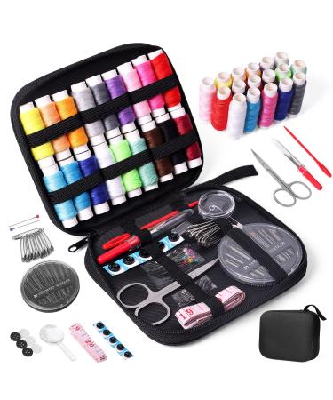 JUNING Sewing Kit with Case Portable Sewing Supplies for Home Traveler Adults Beginner Emergency Kids Contains Thread Scissors Needles Measure etc 2-18 colour - Buy Online on GoSupps.com