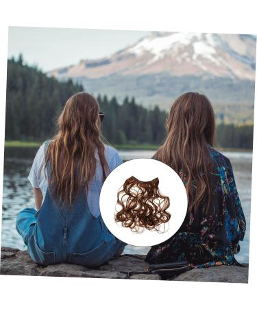 FRCOLOR Wavy Hair Extensions Straight Wig Hair Extensions Curly Hair Extensions Curly Hair Wig Crown Bows for Ponytail Curly Wigs Extend High Temperature Wire European and American 66x26x0.8cm Light Brown - Buy Online on GoSupps.com