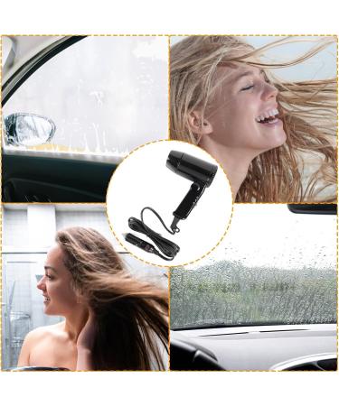 Travel Hair Dryer - 12v Foldable Hot And Cold Travel Blow Dryer With Adjustable Temperature | 2 In 1 Blow Dryer Compact Size | Pouring Art Lightweight Blow Dryer For Roads Trips And Home - Buy Online on GoSupps.com