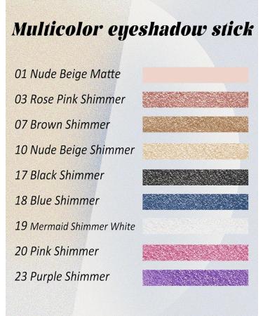 Crayon Fard a Paupiere Paillette Longue Dur e Imperm able Violet B ton Ombre a Paupiere Paillettes Smooth Texture Fards Paupi res Cr me Hight Pigment Facile Utiliser Maquillage Femme Yeux-23 23# Violet - Buy Online on GoSupps.com