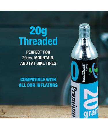Genuine Innovations G2132 CO2 Cartridges 20g Threaded Pack of 6 - Silver - Buy Online on GoSupps.com