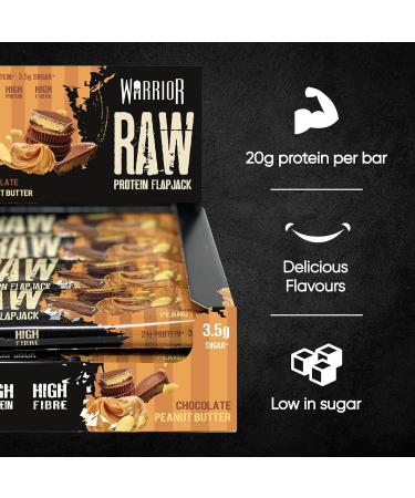 Warrior RAW Bars Choc PB 12 x 75g - Buy Online on GoSupps.com