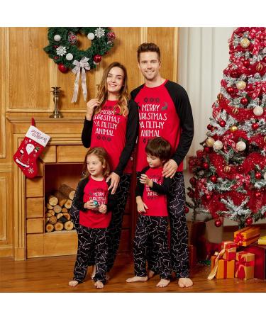 PatPat Family Matching Christmas Pajamas Set - Red Tree Snowflake Print Sleepwear for Baby 6-9 Months - Buy Online on GoSupps.com