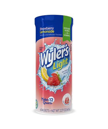 Wyler's Light Pitcher Packs (6 per canister)  Strawberry Lemonade Drink Mix  includes 6 canisters (36 Total Pitcher Packs) Strawberry Lemonade Standard Packaging - Buy Online on GoSupps.com