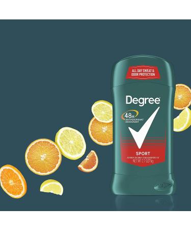 Degree Men Sport Antiperspirant Deodorant 2.7 oz - Pack of 6 | 48-Hour Sweat and Odor Protection - Buy Online on GoSupps.com