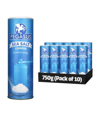 Pegasus Sea Salt Coarse 750g (Pack of 10) Ideal for Cooking and Seasoning
