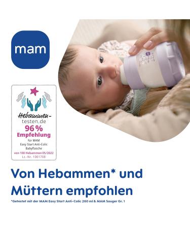 MAM Easy Start Anti-Colic Combi Set - Baby Bottle Set (6 Bottles 2 x 130ml 160ml 260ml) & Basket | Best Anti-Colic Solutions for Newborns - Buy Now! - Buy Online on GoSupps.com